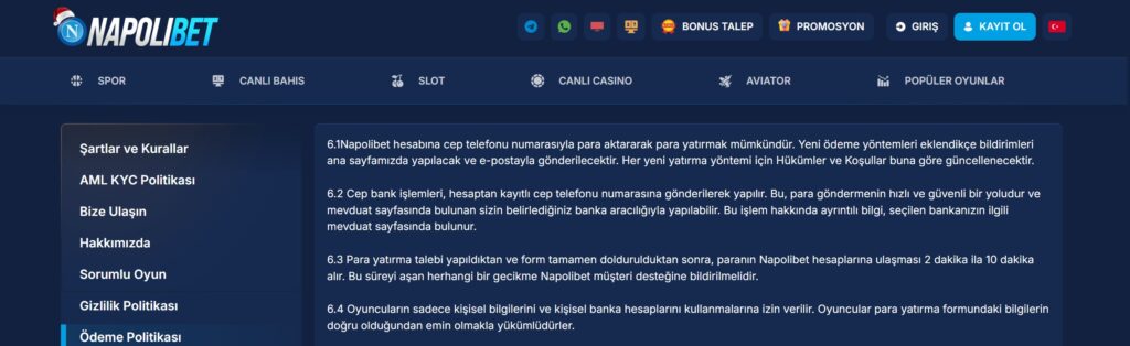 napolibet para yatırma